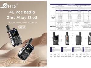 Bộ Đàm 4G POC HTS H230 Vỏ Hợp Kim Kẽm